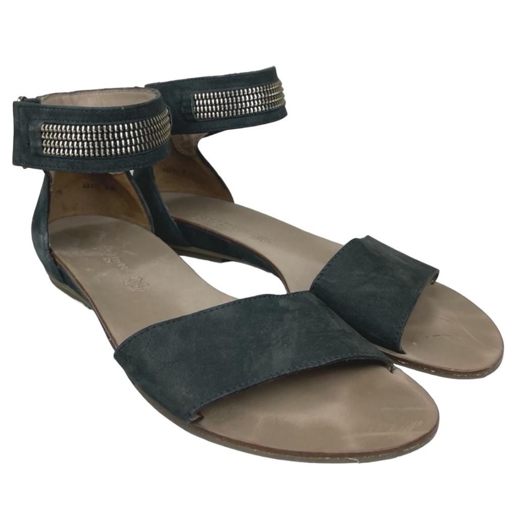Suede Sandals with Metal Accent, Luxury Comfort
